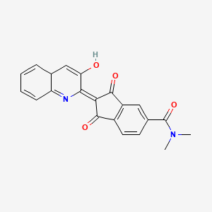 (2E)-2-(3-hydroxy-4aH-quinolin-2-ylidene)-N,N-dimethyl-1,3-dioxoindene-5-carboxamide