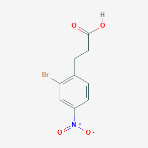 molecular formula C9H8BrNO4 B12333071 3-(2-Bromo-4-nitrophenyl)propanoic acid CAS No. 1182426-40-9