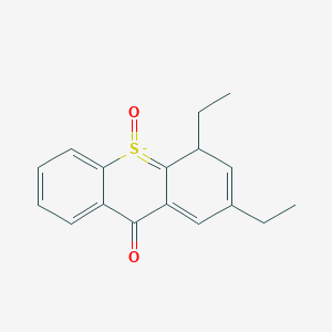 molecular formula C17H17O2S- B12333073 9H-Thioxanthen-9-one, 2,4-diethyl-, 10-oxide 