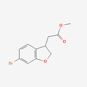 molecular formula C11H11BrO3 B12333093 Methyl 6-Bromo-2,3-dihydrobenzofuran-3-acetate CAS No. 2070896-49-8