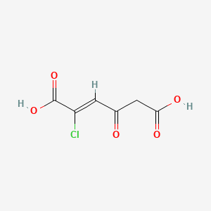 molecular formula C6H5ClO5 B1233310 2-Chloro-4-oxo-2-hexenedioic acid CAS No. 22752-72-3