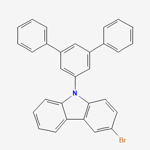 molecular formula C30H20BrN B12333125 3-bromo-9-(3,5-diphenylphenyl)carbazole 