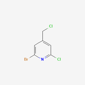 molecular formula C6H4BrCl2N B12333129 2-Bromo-6-chloro-4-(chloromethyl)pyridine 