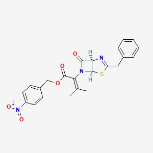 4-Nitrobenzyl 2-((1R,5R)-3-benzyl-7-oxo-4-thia-2,6-diazabicyclo[3.2.0]hept-2-EN-6-YL)-3-methylbut-2-enoate