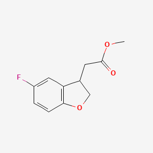 molecular formula C11H11FO3 B12333175 Methyl 5-Fluoro-2,3-dihydrobenzofuran-3-acetate CAS No. 2070896-53-4