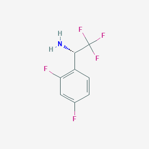 molecular formula C8H6F5N B12333178 (S)-1-(2,4-difluorophenyl)-2,2,2-trifluoroethan-1-amine CAS No. 845252-03-1