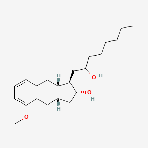 molecular formula C22H34O3 B12333218 (1R,2R,3aS,9aS)-1-(2-hydroxyoctyl)-5-methoxy-2,3,3a,4,9,9a-hexahydro-1H-cyclopenta[b]naphthalen-2-ol 