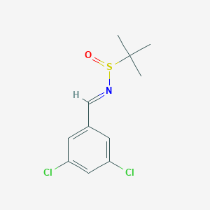 (S)-N-[(1E)-(3,5-dichlorophenyl)methylidene]-2-methylpropane-2-sulfinamide