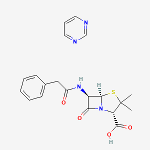 molecular formula C20H22N4O4S B1233328 Pyrimidine penicillin G CAS No. 59413-33-1