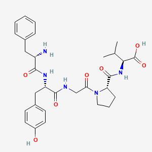 molecular formula C30H39N5O7 B12333287 H-Phe-tyr-gly-pro-val-OH 