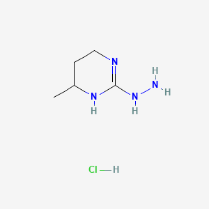 (6-Methyl-1,4,5,6-tetrahydropyrimidin-2-yl)hydrazine;hydrochloride