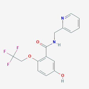 molecular formula C15H13F3N2O3 B123333 5-Hydroxy-N-[(pyridin-2-yl)methyl]-2-(2,2,2-trifluoroethoxy)benzamide CAS No. 83526-32-3