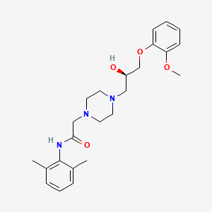 molecular formula C24H33N3O4 B1233337 (R)-ranolazine CAS No. 114246-80-9