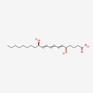 molecular formula C20H34O4 B1233338 (5S,12R)-5,12-dihydroxyicosa-6,8,10-trienoic acid 