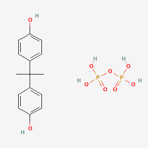 molecular formula C15H20O9P2 B12333385 4-[2-(4-Hydroxyphenyl)propan-2-yl]phenol; phosphono dihydrogen phosphate 