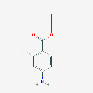 molecular formula C11H14FNO2 B123334 叔丁基4-氨基-2-氟苯甲酸酯 CAS No. 140373-77-9