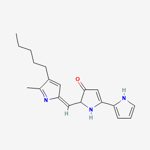 1,2-Dihydro-2-[(5-methyl-4-pentyl-2H-pyrrol-2-ylidene)methyl]-5-(1H-pyrrol-2-yl)-3H-pyrrol-3-one