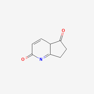 molecular formula C8H7NO2 B12333418 6,7-dihydro-4aH-cyclopenta[b]pyridine-2,5-dione 