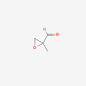 molecular formula C4H6O2 B12333443 2-Methyloxirane-2-carbaldehyde CAS No. 52788-68-8