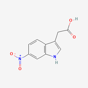 molecular formula C10H8N2O4 B12333461 6-Nitroindole-3-acetic Acid CAS No. 79473-06-6