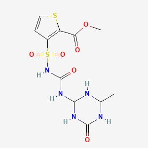 Methyl 3-[(4-methyl-6-oxo-1,3,5-triazinan-2-yl)carbamoylsulfamoyl]thiophene-2-carboxylate