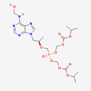 [[(2R)-1-[6-(hydroxymethylamino)purin-9-yl]propan-2-yl]oxymethyl-(propan-2-yloxycarbonyloxymethoxy)phosphoryl]oxymethyl propan-2-yl carbonate