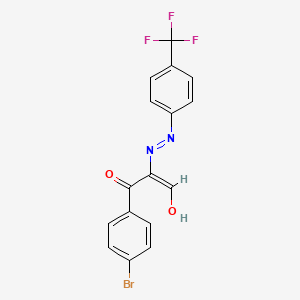 (2E)-3-(4-bromophenyl)-3-oxo-2-{2-[4-(trifluoromethyl)phenyl]hydrazin-1-ylidene}propanal