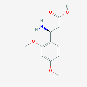 molecular formula C11H15NO4 B12333590 (S)-3-Amino-3-(2,4-dimethoxyphenyl)propanoic acid CAS No. 951174-49-5