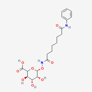 (3R,4R,5R,6R)-6-[(8-anilino-8-oxooctanoyl)amino]oxy-3,4,5-trihydroxyoxane-2-carboxylic acid