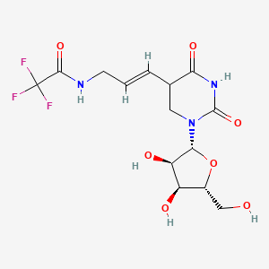 N-[(E)-3-[1-[(2R,3R,4S,5R)-3,4-dihydroxy-5-(hydroxymethyl)oxolan-2-yl]-2,4-dioxo-1,3-diazinan-5-yl]prop-2-enyl]-2,2,2-trifluoroacetamide