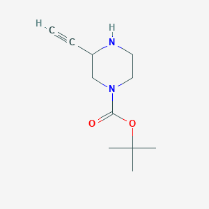 molecular formula C11H18N2O2 B12333625 tert-Butyl 3-ethynylpiperazine-1-carboxylate 