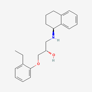 molecular formula C21H27NO2 B1233366 SR-59230A free base CAS No. 174689-38-4