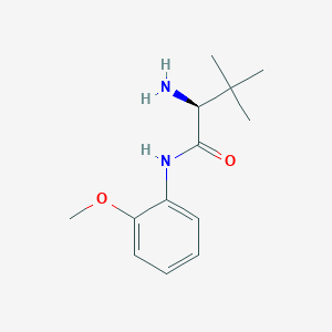 molecular formula C13H20N2O2 B12333682 Butanamide,2-amino-N-(2-methoxyphenyl)-3,3-dimethyl-,(S)-(9CI) CAS No. 171764-16-2