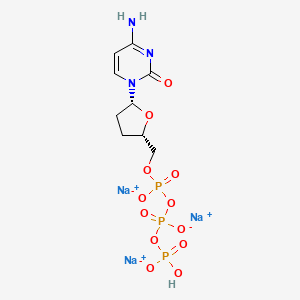 molecular formula C9H13N3Na3O12P3 B12333708 2',3'-Dideoxycytidine 5'-triphosphate sodium salt 