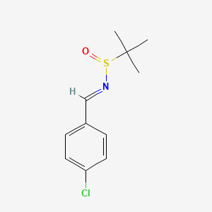 (S)-N-[(1E)-(4-chlorophenyl)methylidene]-2-methylpropane-2-sulfinamide