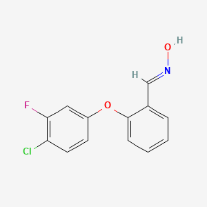 molecular formula C13H9ClFNO2 B12333723 (NE)-N-[[2-(4-chloro-3-fluorophenoxy)phenyl]methylidene]hydroxylamine 