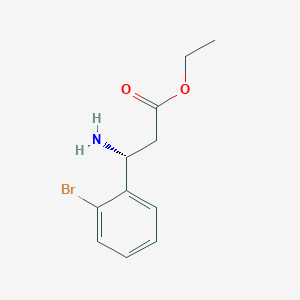 molecular formula C11H14BrNO2 B12333737 Benzenepropanoicacid,-amino-2-bromo-,ethylester,(R)- CAS No. 275826-37-4