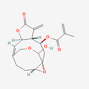 [(1R,3S,4R,8R,9E,13R)-15-hydroxy-5-methylidene-6-oxo-7,14,16-trioxatetracyclo[8.4.3.01,13.04,8]heptadec-9-en-3-yl] 2-methylprop-2-enoate