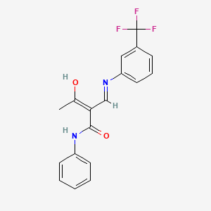 (2Z)-3-oxo-N-phenyl-2-({[3-(trifluoromethyl)phenyl]amino}methylidene)butanamide