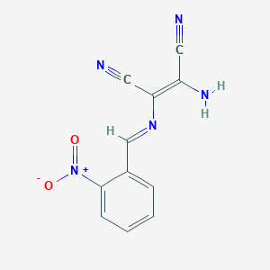 2-Amino-1-(1-aza-2-(2-nitrophenyl)vinyl)ethene-1,2-dicarbonitrile