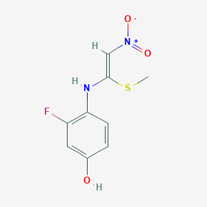 3-fluoro-4-[[(Z)-1-methylsulfanyl-2-nitroethenyl]amino]phenol