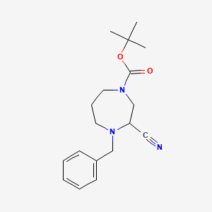 Tert-butyl 4-benzyl-3-cyano-1,4-diazepane-1-carboxylate