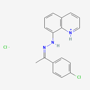 8-[(Z)-2-[1-(4-chlorophenyl)ethylidene]hydrazin-1-yl]quinoline hydrochloride