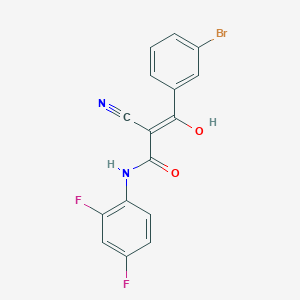 molecular formula C16H9BrF2N2O2 B12333840 (2Z)-2-[(Z)-3-bromobenzoyl]-3-[(2,4-difluorophenyl)amino]-3-hydroxyprop-2-enenitrile 