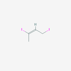 molecular formula C4H6I2 B12333847 1,3-Diiodo-2-butene 