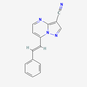 7-[(E)-2-phenylethenyl]pyrazolo[1,5-a]pyrimidine-3-carbonitrile