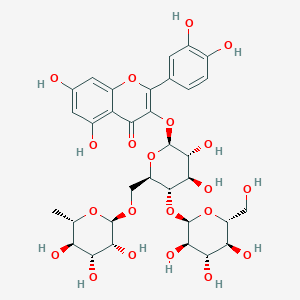 molecular formula C33H40O21 B1233388 4(G)-alpha-Glucopyranosyl-rutin CAS No. 130603-71-3