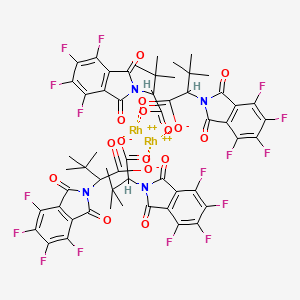 3,3-dimethyl-2-(4,5,6,7-tetrafluoro-1,3-dioxoisoindol-2-yl)butanoate;rhodium(2+)