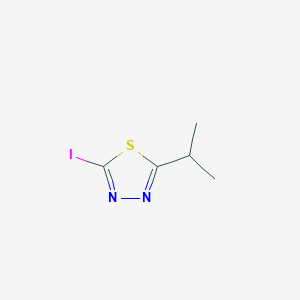 molecular formula C5H7IN2S B12333957 2-Iodo-5-(propan-2-yl)-1,3,4-thiadiazole 