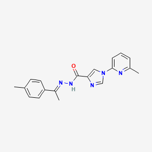 N-[(E)-1-(4-methylphenyl)ethylideneamino]-1-(6-methylpyridin-2-yl)imidazole-4-carboxamide